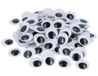 INNSPIRO wiebelogen, zelfklevend, zwart en wit, diameter 30 mm, 1000 stuks