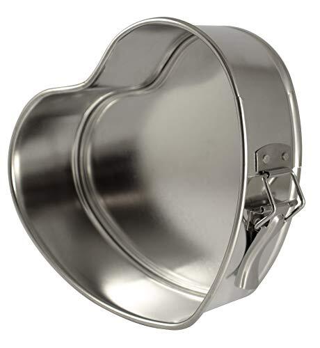 Zenker 62233 Mini Springvorm Taartvorm Hartvorm 21 x 18 x 7,5 cm Zilveren Lijn (Kleur: Zilver) Hoeveelheid: 1 Stuk