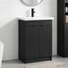 Maison Exclusive Ensemble de meubles de salle de bain exclusif - Noir - 78,5 x 37,5 x 81 cm - Fabriqué en panneaux de particules