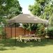 Prolenta Maison Exclusive Partytent, inklapbaar, pop-up model, taupekleurig, 410x279x315 cm