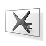Nedis TVWM2732BK TV Muurbeugel - 23-55 inch - Kantelbaar & Draaibaar - Zwart