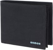 oxmox New Cryptan RFID Protect Querscheinbörse Pure 2.0 Print Cyan Black zwart
