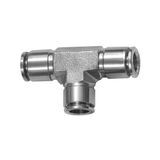 Riegler 849.012 ES T-steekverbinding, voor buitendiameter slang 12 mm, werkdruk max. 20 bar, roestvrij staal 1.4404