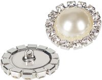 Groothandel Shenzhen Haorui Industrial Technology Co., Ltd. 20 stuks strass parelknoop kristal kralen strass bloem bruidsboeket voor het maken van sieraden bruiloft decoratie