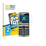 BROTECT - Screenprotector voor bea-fon Fold 10 LTE - Folie Beschermfolie transparant 2 Stuks