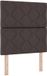 vidaXL - LED Hoofdbord - Donkerbruin - Stof - 80 cm
