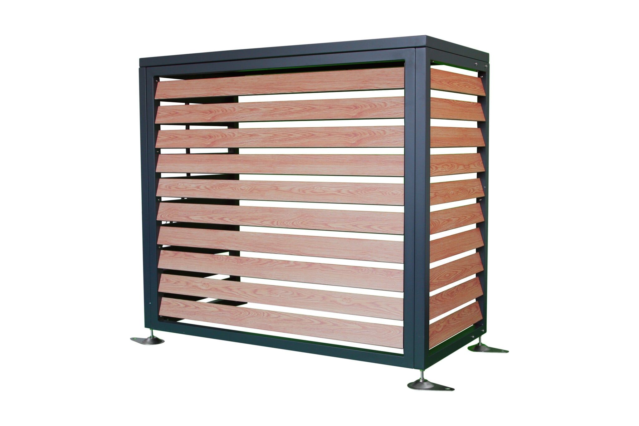 Viking Choice Airco Omkasting - Warmtepomp ombouw - gegalvaniseerd staal - antraciet, houtlook