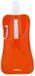 Merkloos / Sans marque Makito Western Europe Waterfles / drinkfles opvouwbaar - oranje - kunststof - 400 ml - schroefdop - ophanghaak