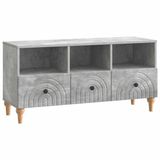 vidaXL TV-kast 102 x 34,5 x 50 cm Beton Grijs Geconstrueerd hout