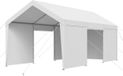 Carport Car Canopy 12x20FT Heavy Duty Car Shelter with Sidewalls Gris