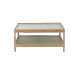Mavis Table basse Ima 90x90 cm Chêne blanchi pigmenté mat laqué – plateau en calcaire