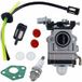 Carburateur Débroussailleuse 52cc 49cc 43cc Kit Carburateur Avec Joint Tuyau, Bougie Et Filtre À Essence