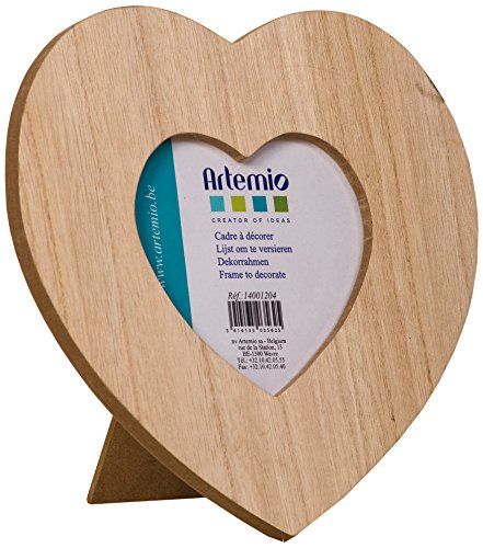 Artemio 17,5 x 17,5 cm, met houten frame, beige