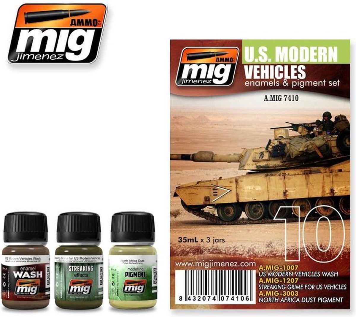 AMMO MIG-7410 Us Modern Vehicles Set, Multi kleuren