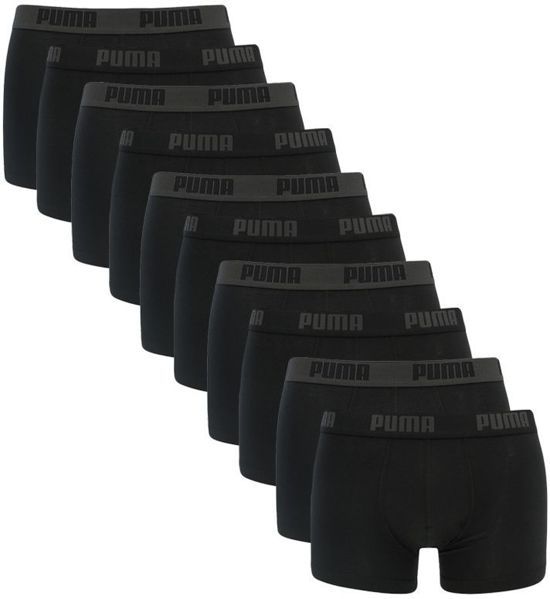 PUMA Basic Boxer 10-pack Solid Black - Maat M