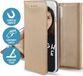 Jaym, Folio hoesje Geschikt voor Samsung Galaxy A12 magnetische functie standaard, Goud
