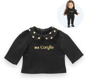 Corolle Poppenshirt Zwart Polyester Lange Mouw Effen 3 jaar