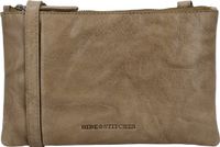 Hide & Stitches Westland Crossbody Schoudertas - Avondtasje - Ritstasje - Leren Dames Tas - Taupe