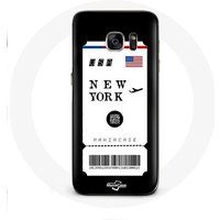 Maniacase Etui voor Samsung Galaxy S7 vliegticket New York