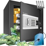 Coffre-fort électronique sans marque avec serrure à combinaison et alarme | Armoire à documents pour la maison et le bureau