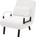 ML-Design Slaapfauteuil met slaapfunctie 186x60 cm van staal/chenille, wit