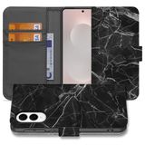 B2Ctelecom Samsung Galaxy S25 Edge Bookcase Marmer Zwart