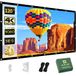 AAJK Projectiescherm 120 inch, wasbaar projectiescherm 16:9 opvouwbaar anti-vouw draagbaar projector filmscherm voor thuisbioscoop buiten indoor ondersteuning dubbelzijdige projectie