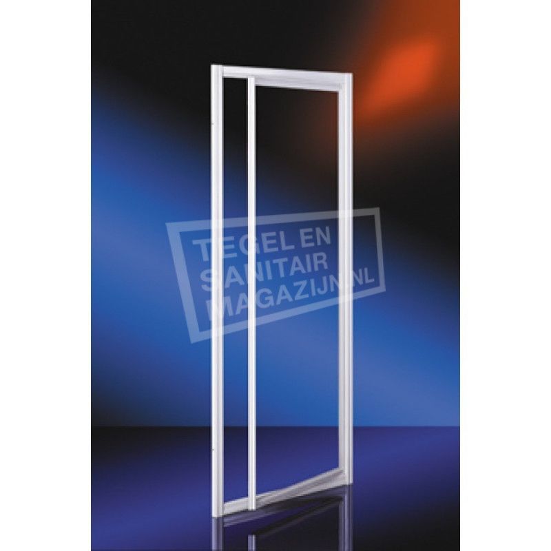 Plieger Class draaideur 86/90x185cm - 3mm glas - omkeerbaar - aluminium