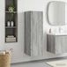 Maison Exclusive Armoire de salle de bain murale, design exclusif, finition gris Sonoma, dimensions : 33 x 34,5 x 60 cm