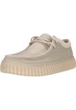 Clarks Torhill Low Veterschoenen Wit Leer Heren Maat 42.5