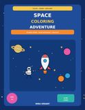 Space Coloring Adventure: 30 Big Space Scenes with Color References, Fun Facts & Creative Activities for Kids Ages 5-8