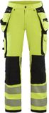 Blåkläder Dames High Vis 4-weg stretch werkbroek 7197-1642 - High Vis Geel/Zwart - D24