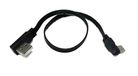 SYSTEM-S USB 3.1 kabel 30 cm type C stekker naar 2.0 type A stekker platte kabel hoek