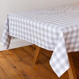 Talking Tables Groot rechthoekig tafelkleed van gerecycled katoen, herbruikbaar, wasbaar, voor eetkamer in de open lucht, buffetten, bruiloften, feesten en picknicks, grijs, 180 x 140 cm