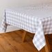 Talking Tables Groot rechthoekig tafelkleed van gerecycled katoen, herbruikbaar, wasbaar, voor eetkamer in de open lucht, buffetten, bruiloften, feesten en picknicks, grijs, 180 x 140 cm