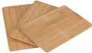 Excellent Houseware Snijplank bamboe set 3 stuks 22x14x0,8cm