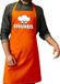 Bellatio Decorations Chef frikandel keuken en BBQ schort - oranje - polyester/katoen
