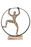 Casablanca Decoratieve Figuur Sculptuur XXL - Aluminium Hout - Brons Zwart - 45 cm