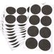 Adsamm FP-15-SA-BR-50-8 80 x viltglijders, bruin, Ø 50 mm