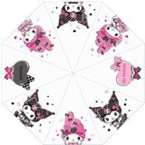 Sakami Merchandise Sanrio Pink Black Party Series Umbrella Kuromi & My Melody Transparent
