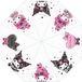 Sakami Merchandise Sanrio Pink Black Party Series Umbrella Kuromi & My Melody Transparent