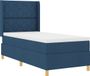 vidaXL Boxspringbed met hoofdeinde, blauw, 100 x 200 cm, stof