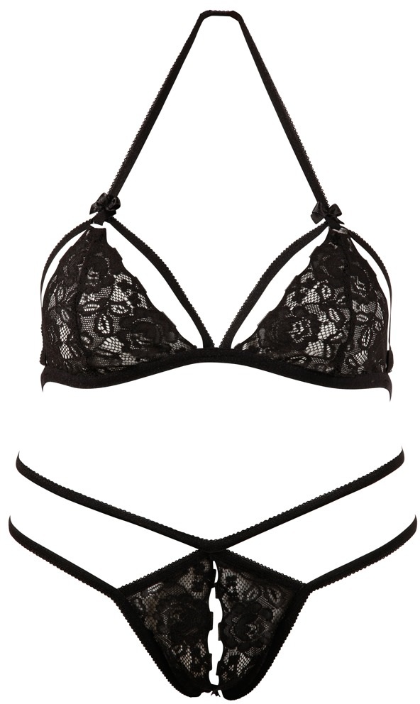 Cottelli Collection BH set open cups en slip - 4024144273072