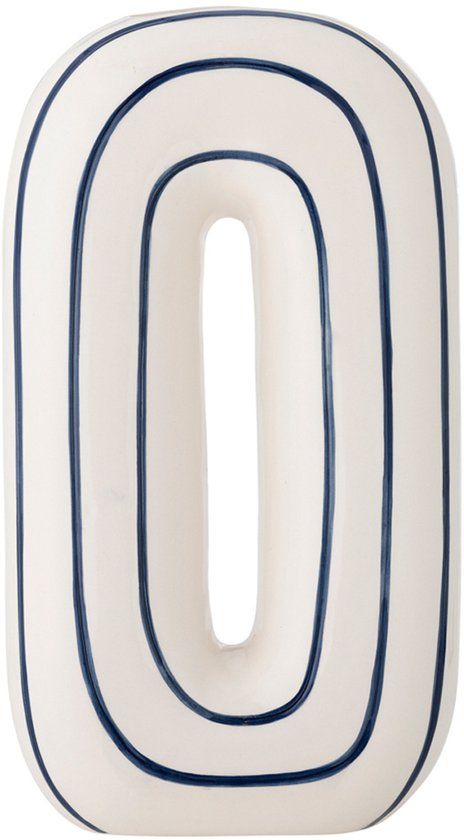 Bloomingville Mae vaas Keramisch Blauw, Wit