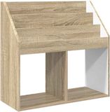 vidaXL Kinderboekenplank Sonoma Eik 72,5 x 29,5 x 69 cm Bewerkt hout