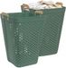 5Five Panier à linge Kolos - 2 pièces - Vert - 74 litres