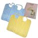 Bubabù BAV011/6 slabbetjes, geborduurd, met elastiek, 6 stuks