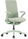 hjh OFFICE Bureaustoel / draaistoel VERVIO Rugleuning 3D-netstof / zitting stof salie