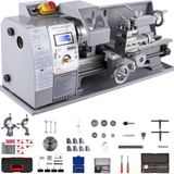 Bolt Edge Happiq Precisie Metaal Draaibank – Mini Draaibank met 9 Frezen & 2 Klauwplaten – Voor Hobby en Werkplaats