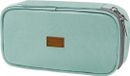 XXL Etui Oxford trousse à crayons avec fermeture éclair, trousse simple, trousse à crayons, organisateur pour adolescents, garçons et filles, turquoise, trousse à crayons